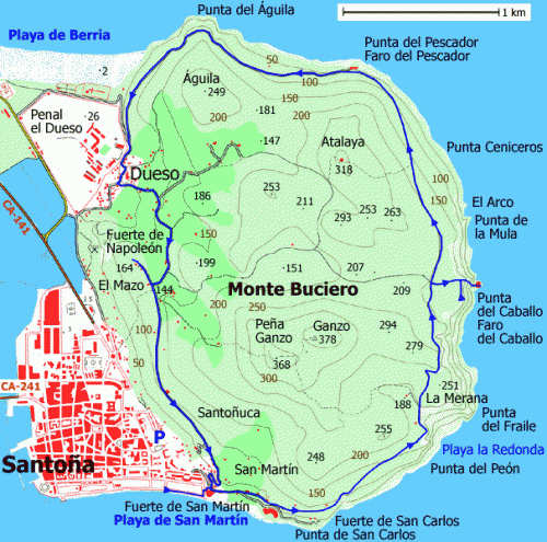 Mapa del Buciero