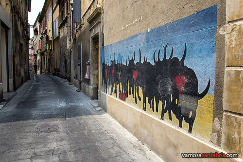 Pintada en las calles de Arlés