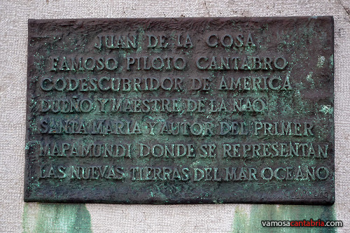 Placa en el busto de Juan de la Cosa I