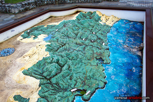 Mapa en relieve de Cantabria II