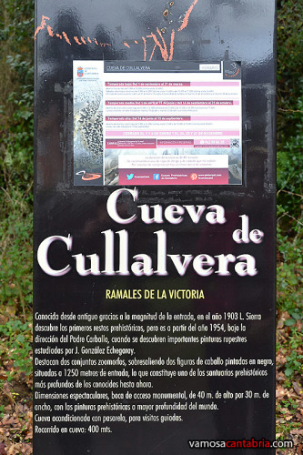 Cartel de la Cueva de Cullalvera